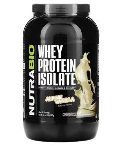 NutraBio, Whey Protein Isolate, Alpine Vanilla, 2 lbs (907 g)