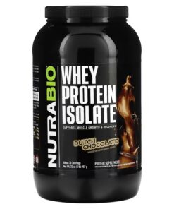 NutraBio, Whey Protein Isolate, Dutch Chocolate, 2 lb (907 g)