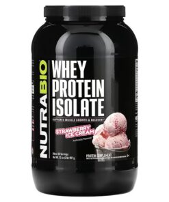 NutraBio, Whey Protein Isolate, Strawberry Ice Cream, 2 lb (907 g)