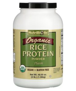 NutriBiotic, Organic Rice Protein Powder, Plain, 3 lbs (1.36 kg)