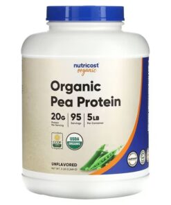 Nutricost, Organic Pea Protein, Unflavored, 5 lbs (2,268 g)