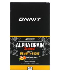 Onnit, Alpha Brain Instant, Memory & Focus, Peach, 30 Packets, 0.13 oz (3.6 g) Each