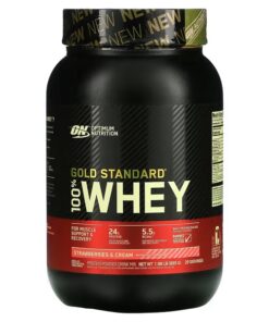 Optimum Nutrition, Gold Standard 100% Whey, Strawberries & Cream, 1.98 lb (899 g)