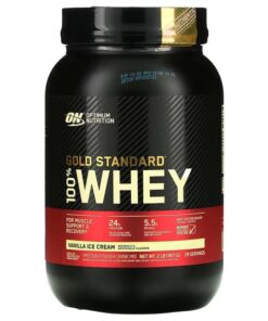 Optimum Nutrition, Gold Standard 100% Whey, Vanilla Ice Cream, 2 lb (907 g)