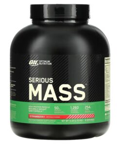 Optimum Nutrition, Serious Mass, High Protein Weight Gain Powder, Strawberry, 6 lb (2.72 kg)
