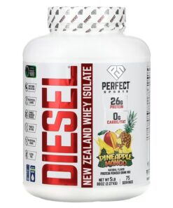 Perfect Sports, Diesel, New Zealand Whey Isolate, Pineapple Mango, 5 lb (2.27 kg)