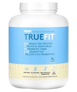 RSP Nutrition, TrueFit, Grass-Fed Protein Powder Drink Mix with Fruits & Veggies, Vanilla, 4.23 lbs (1,920 g)