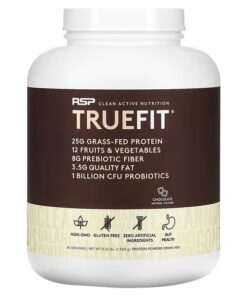 RSP Nutrition, TrueFit, Grass-Fed Whey Protein Shake with Fruits & Vegetables, Chocolate, 4.32 lbs (1.960 kg)