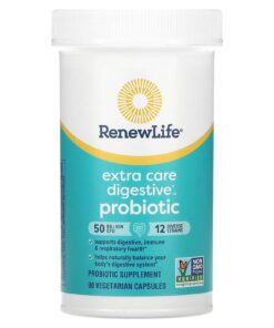 Renew Life, Extra Care Digestive Probiotic, 50 Billion CFU, 90 Vegetarian Capsules