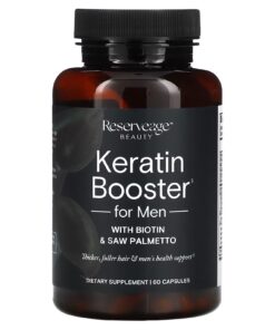 Reserveage Nutrition, Keratin Booster with Biotin & Saw Palmetto for Men, 60 Capsules