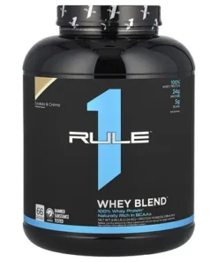 Rule One Proteins, Whey Blend, Protein Powder Drink Mix, Cookies & Creme, 4.95 lb (2.24 kg)