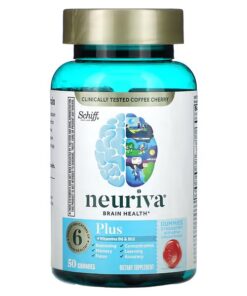 Schiff, Neuriva Brain Health, Plus Vitamins B6 & B12, Strawberry, 50 Gummies