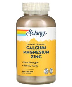 Solaray, Calcium Magnesium Zinc, 250 VegCaps