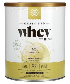 Solgar, Grass Fed Whey To Go, Protein Powder, Vanilla, 2 lb (936 g)