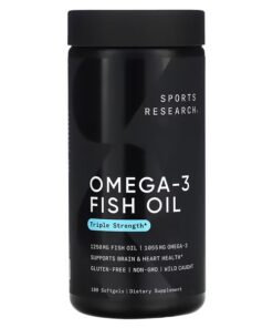 Sports Research, Omega-3 Fish Oil, Triple Strength, 180 Softgels
