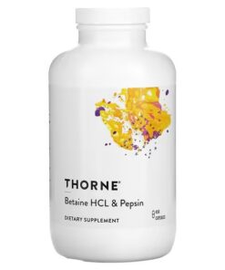 Thorne, Betaine HCL & Pepsin, 450 Capsules