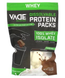 Vade Nutrition, Dissolvable Protein Packs, 100% Whey Isolate, Chocolate & Vanilla Milkshake, 1.6 lb (735 g)