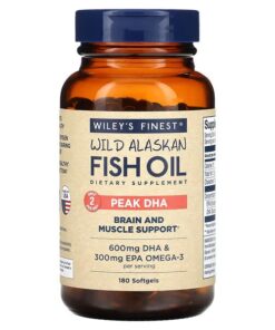 Wiley's Finest, Wild Alaksan Fish Oil, Peak DHA, 180 Softgels