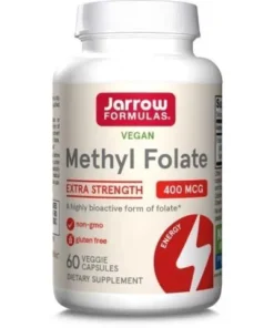 Jarrow Formulas, Vegan Methyl Folate, Extra Strength, 400 mcg, 60 Veggie Capsules