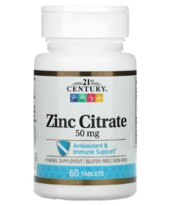21st Century, Zinc Citrate, 50 mg, 60 Tablets